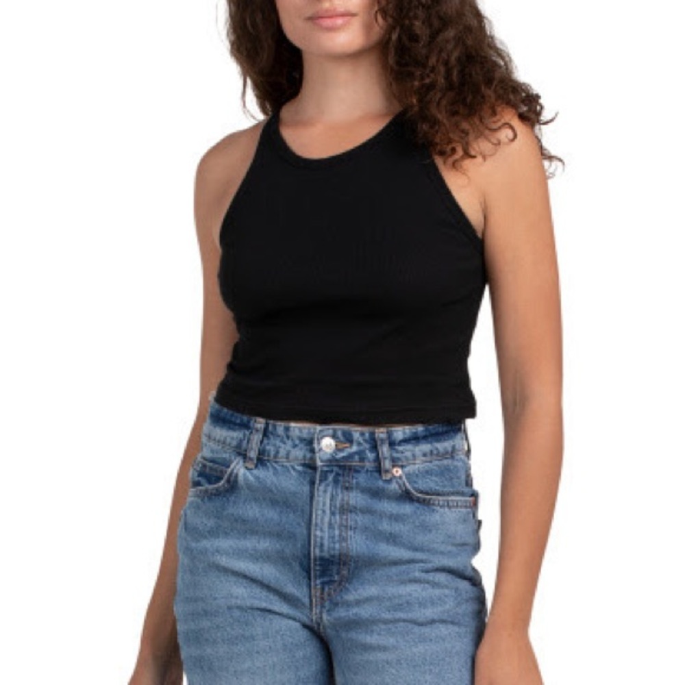 NIA
Ribbed Racer Tank Top